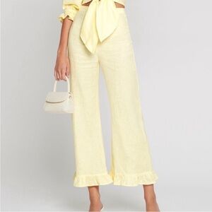 Faithfull the Brand Selma linen pant - daffodil yellow XS